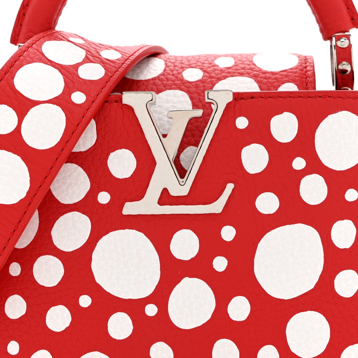 Louis Vuitton LV X YK Taurillon Capucines Mini Red White 7 of 9