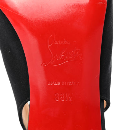 Christian Louboutin Crepe Satin Yasling 70 Slingback Pumps 38.5 Black 6 of 7