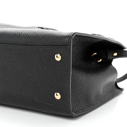 Salvatore Ferragamo Hammered Calfskin Double Handle Small Amy Tote Black 10 of 10