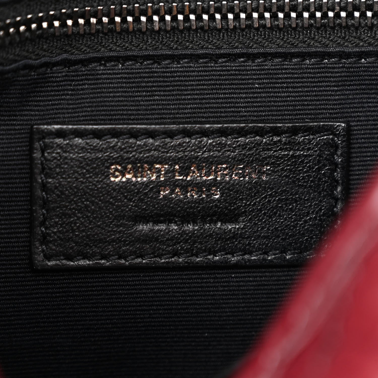Saint Laurent Crinkled Calfskin Matelasse Monogram Niki Chain Wallet Dark Legion Red 6 of 10