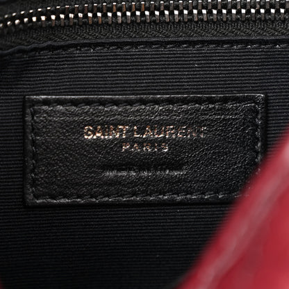 Saint Laurent Crinkled Calfskin Matelasse Monogram Niki Chain Wallet Dark Legion Red 6 of 10