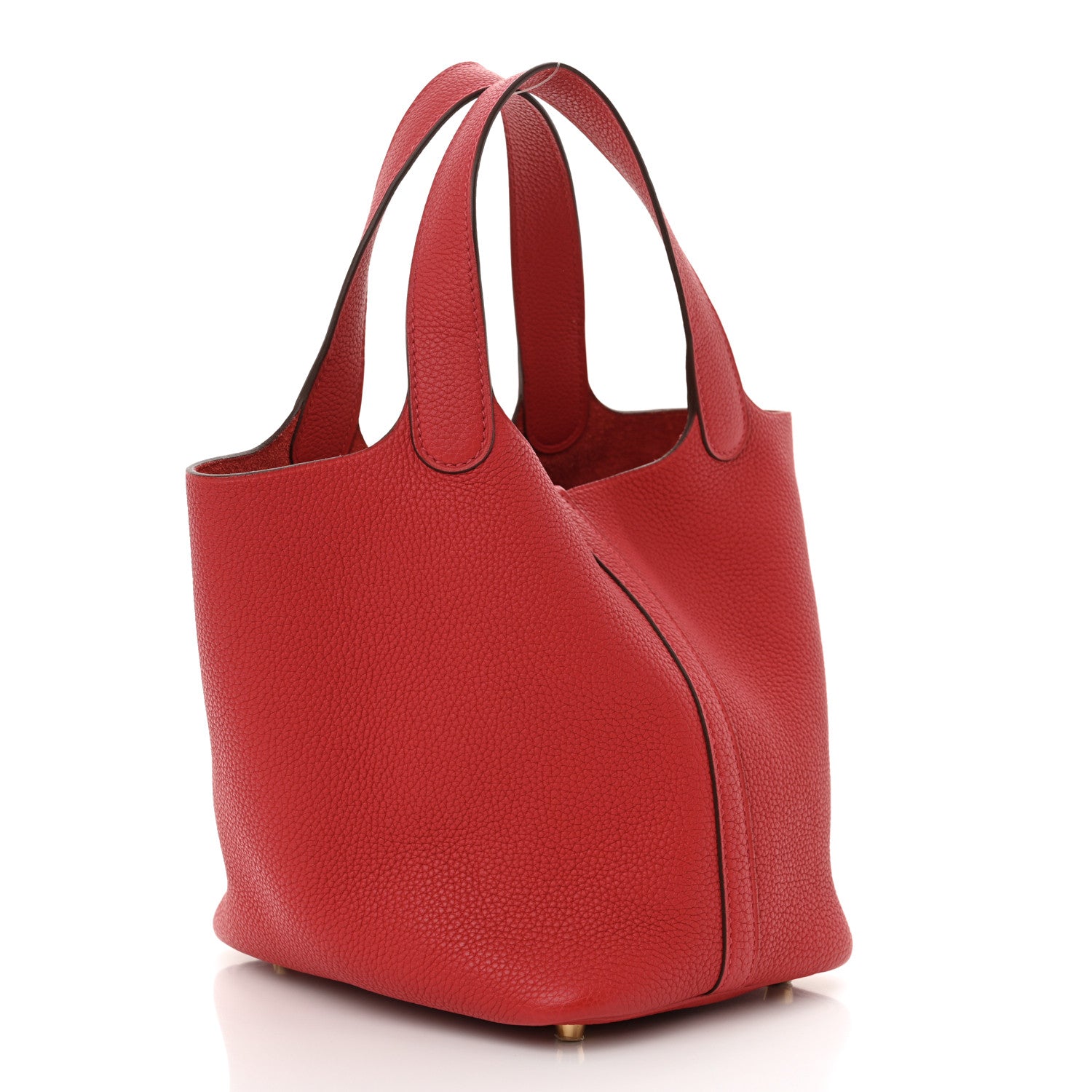 Hermes Taurillon Maurice Picotin Lock 18 PM Rouge Piment 3 of 10