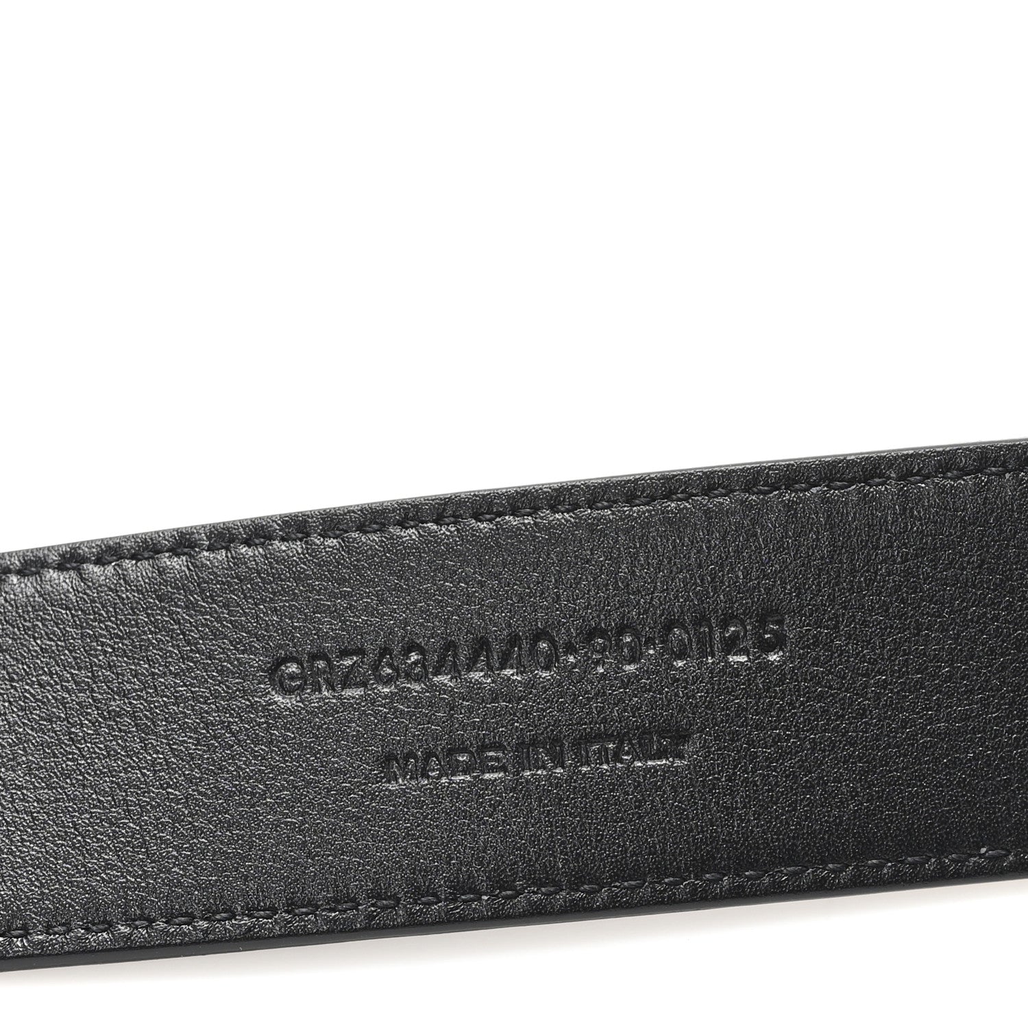 Saint Laurent Grained Calfskin Monogram Cassandre Square Buckle Belt 90 36 Black 4 of 5
