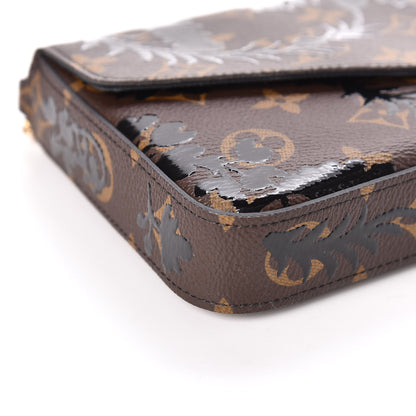 Louis Vuitton Monogram Blossom Pochette Felicie Chain Wallet Black 5 of 10