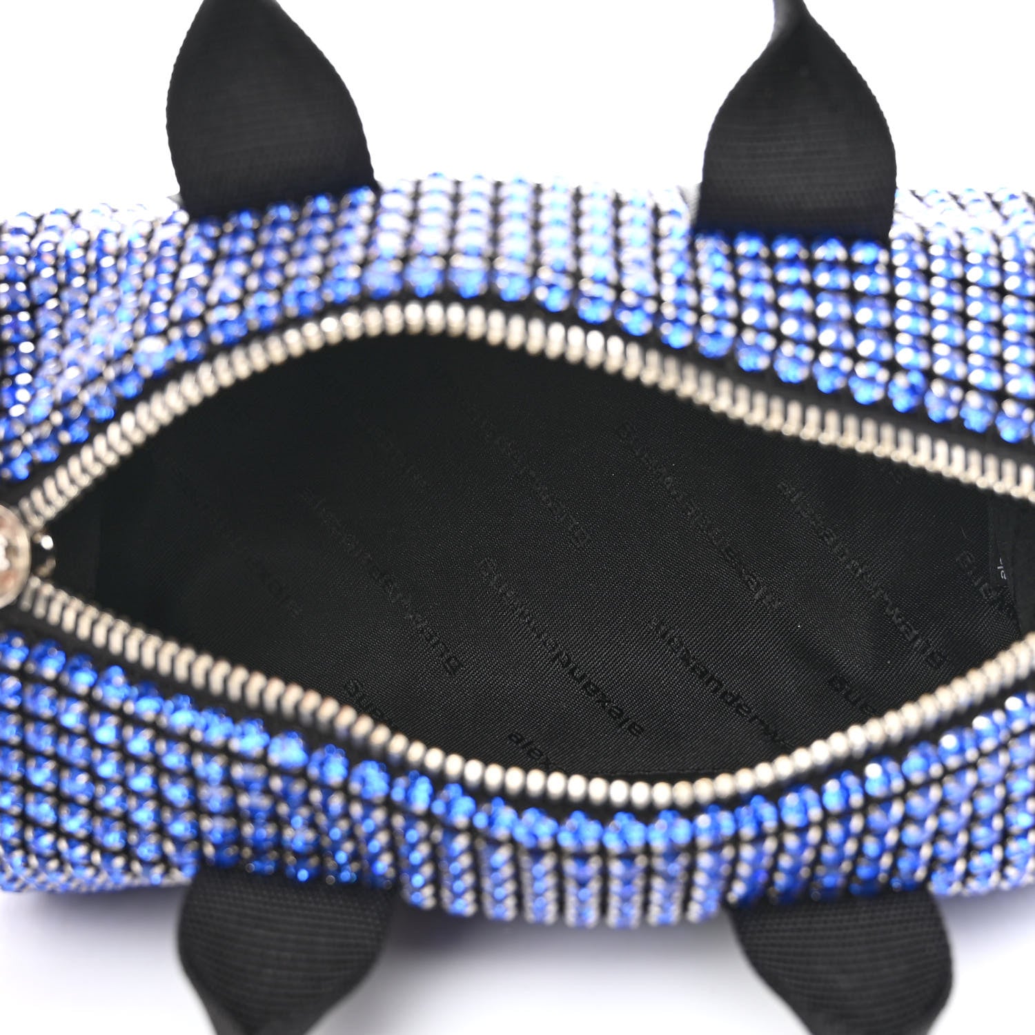 Alexander Wang Mesh Crystal Rhinestone Mini Cruiser Duffle Black 5 of 10