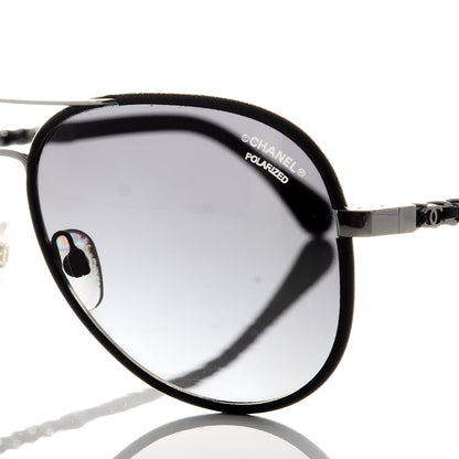 Chanel Polarized Pilot Winter Sunglasses 4219 Black 7 of 7