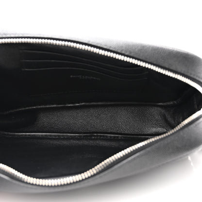 Saint Laurent Grain De Poudre Matelasse Monogram Mini Lou Camera Bag Black 4 of 8