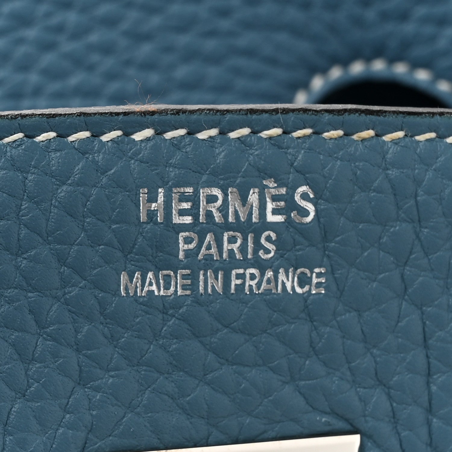 Hermes Taurillon Clemence Birkin 35 Blue Jean 5 of 19