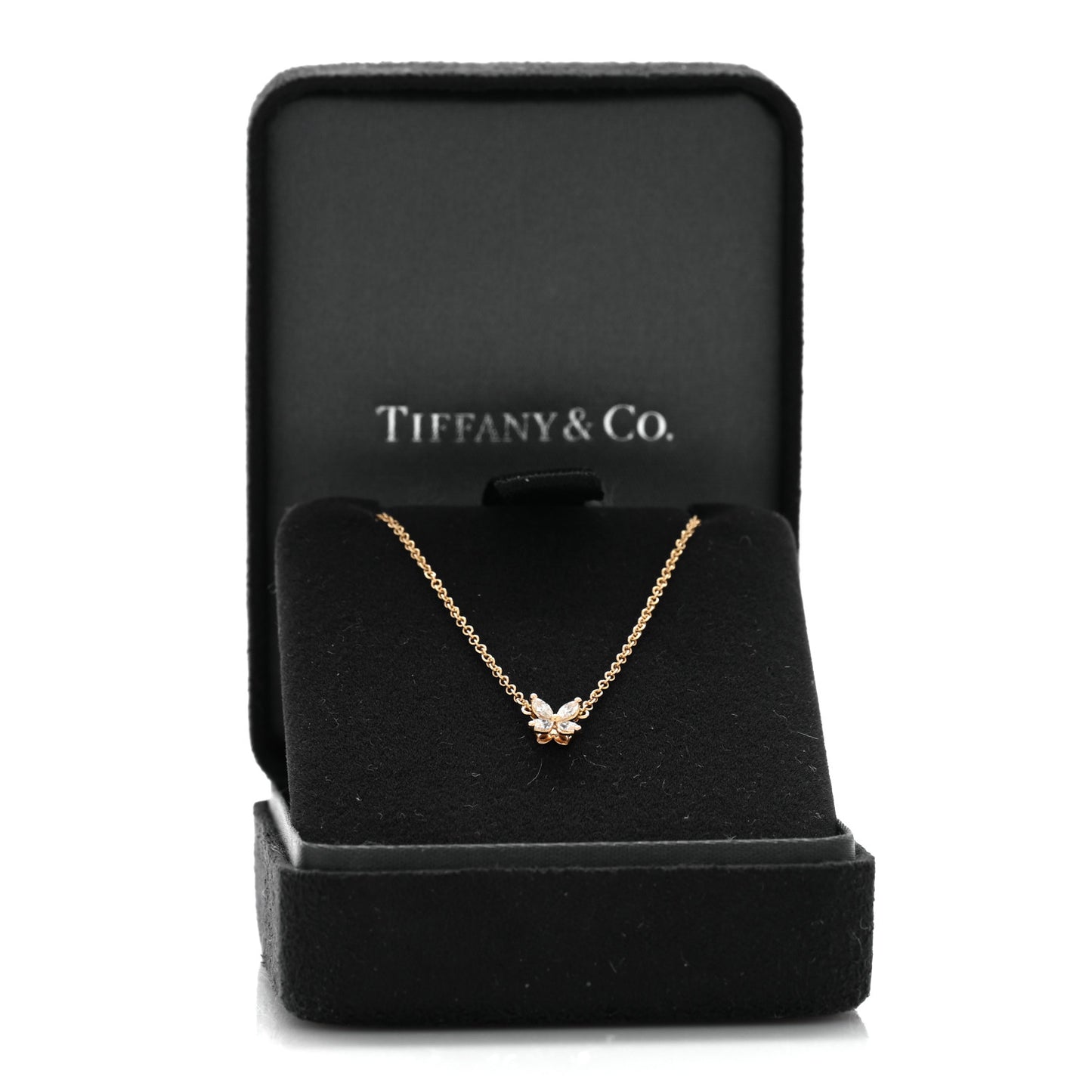 18K Rose Gold Diamond Mini Victoria Necklace