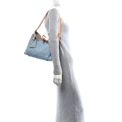 Louis Vuitton Monogram Denim CarryAll PM Sky Blue 2 of 10