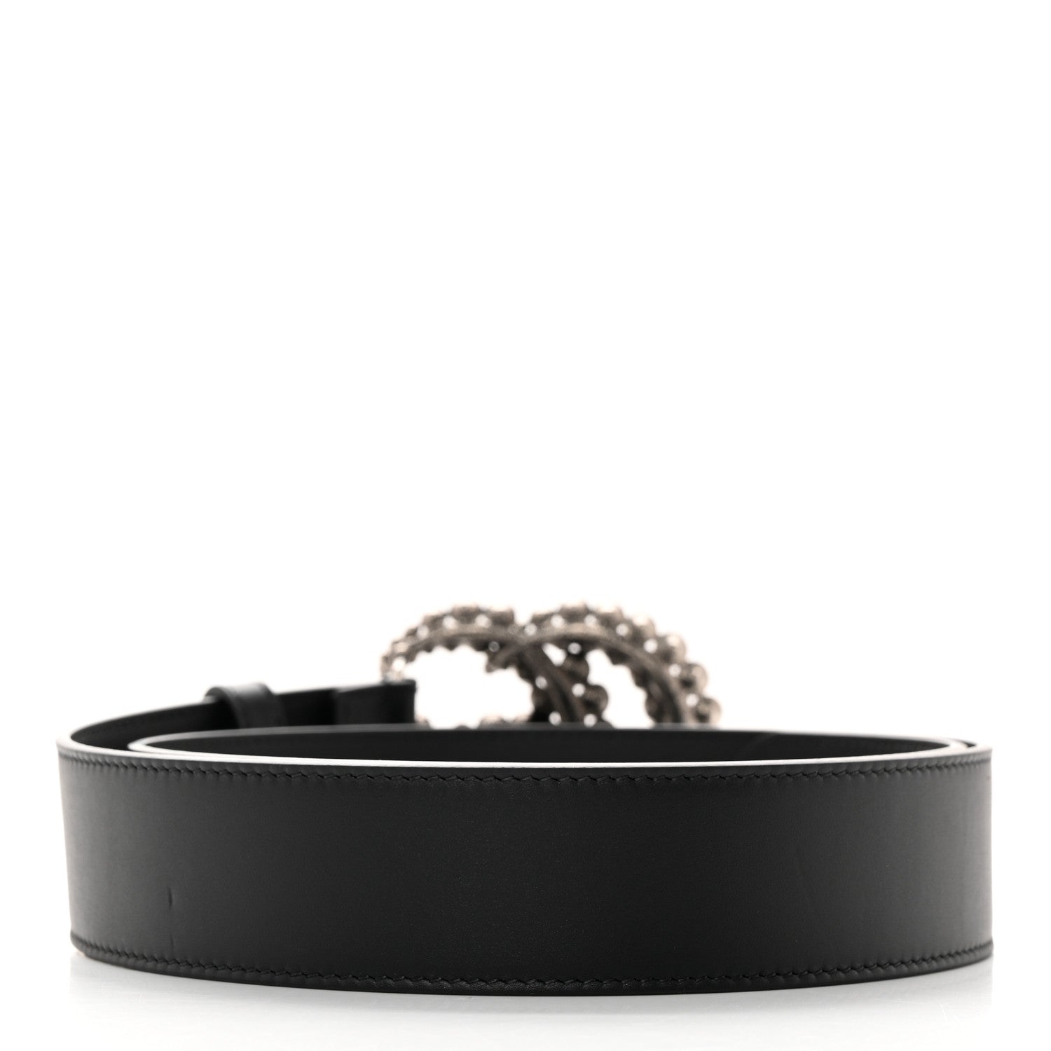 Gucci Calfskin Crystal Double G 40mm Belt 90 36 Black 2 of 9