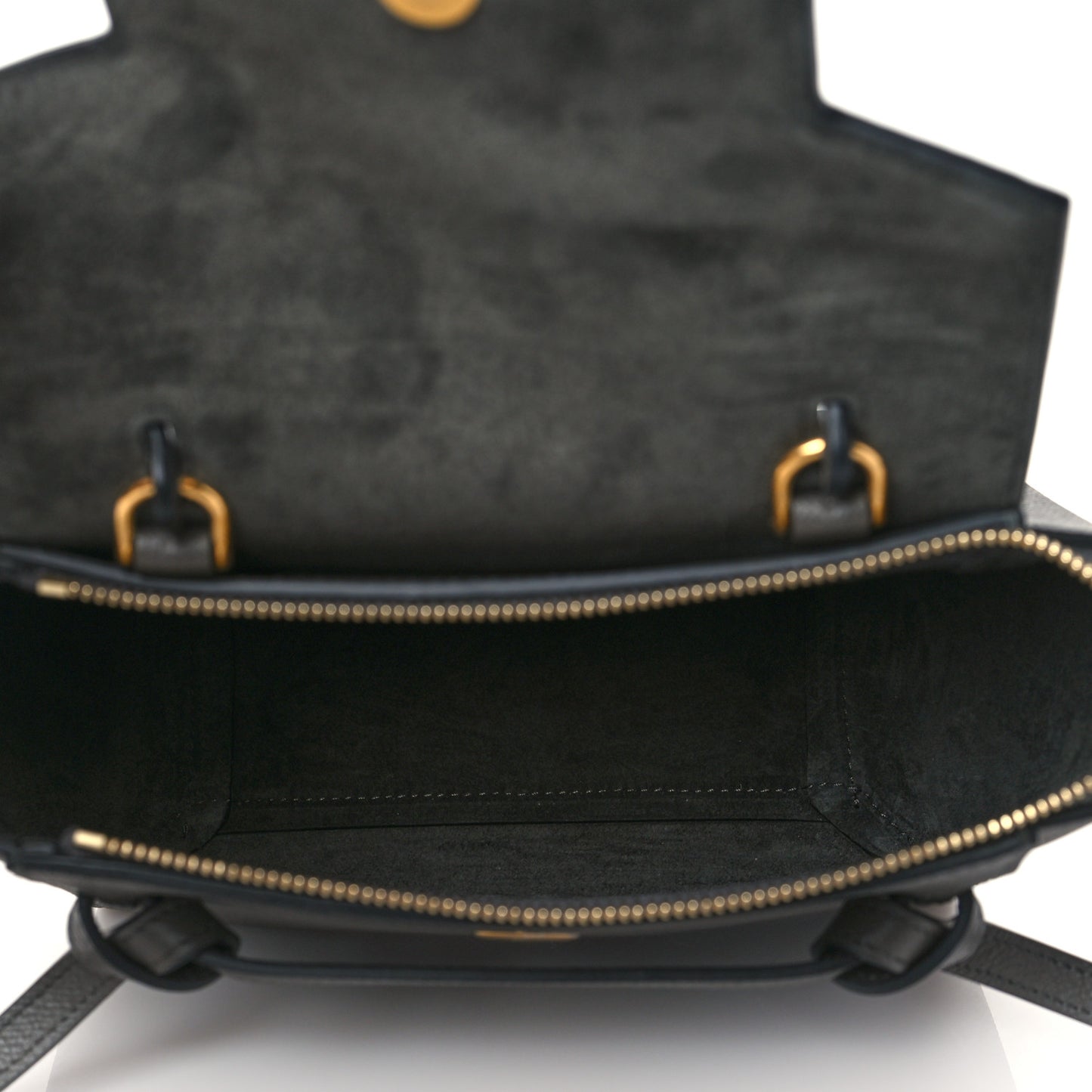 Grained Calfskin Nano Belt Bag Grey