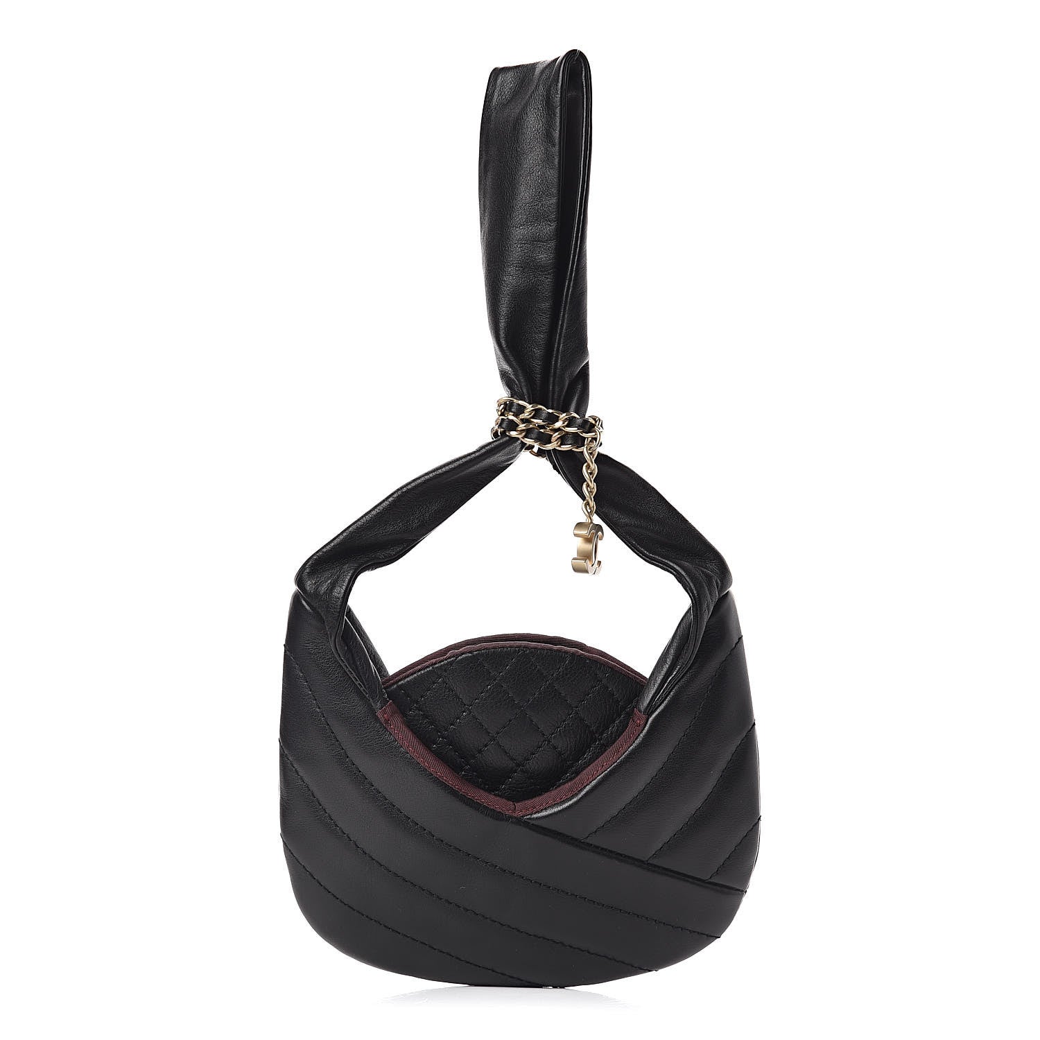 Chanel Calfskin Quilted Small Chain Evening Bag Black 1 of 10