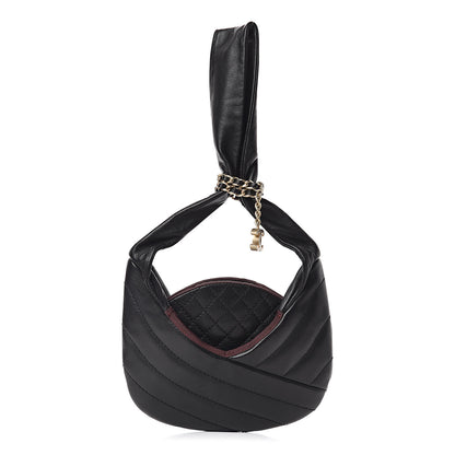 Chanel Calfskin Quilted Small Chain Evening Bag Black 1 of 10