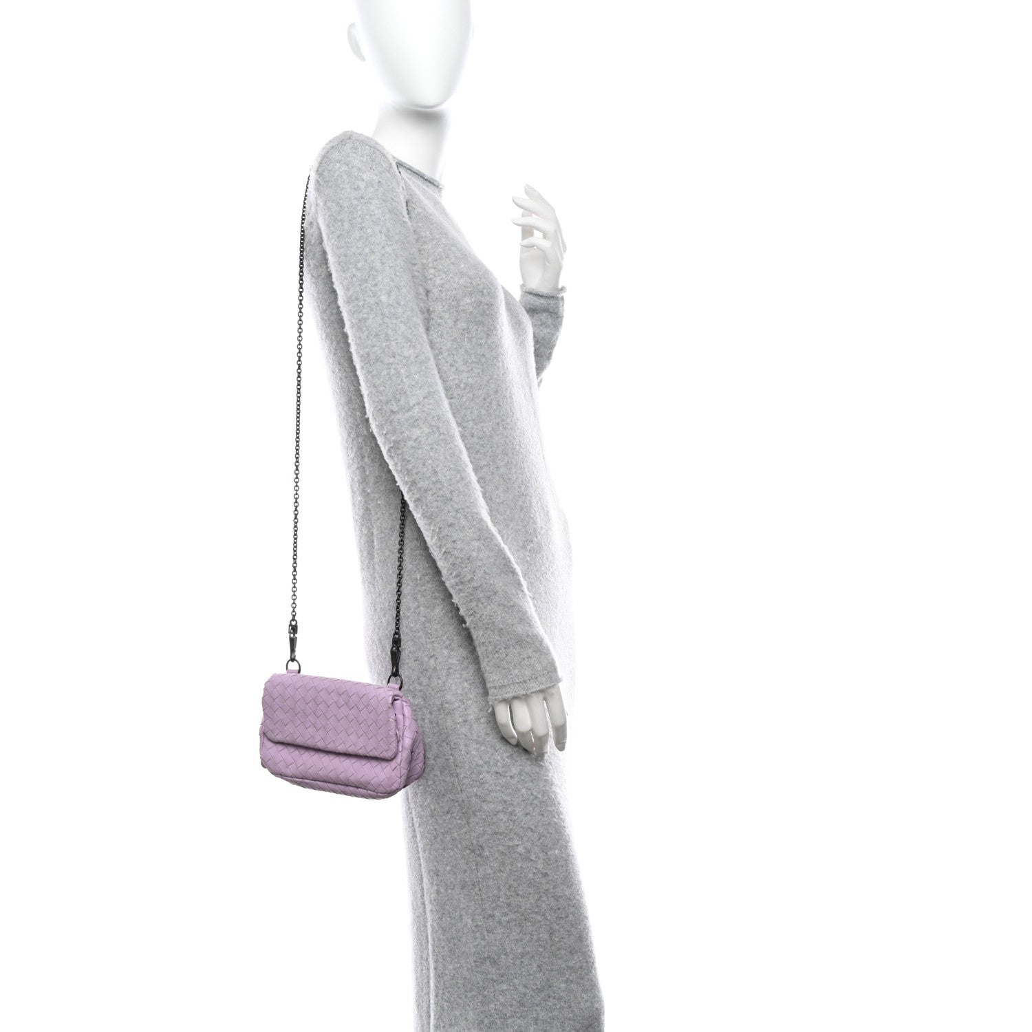 Bottega Veneta Nappa Intrecciato Small Chain Crossbody Parme 2 of 11