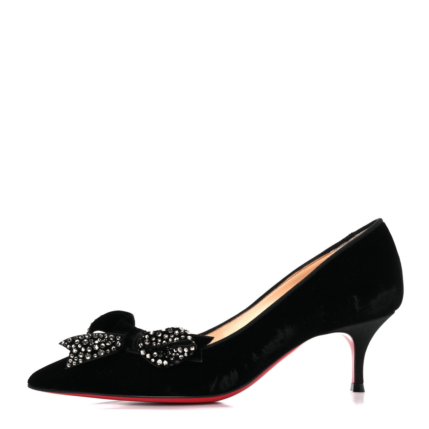 Velvet Madame Menule Bow 55 Pumps 35 Black