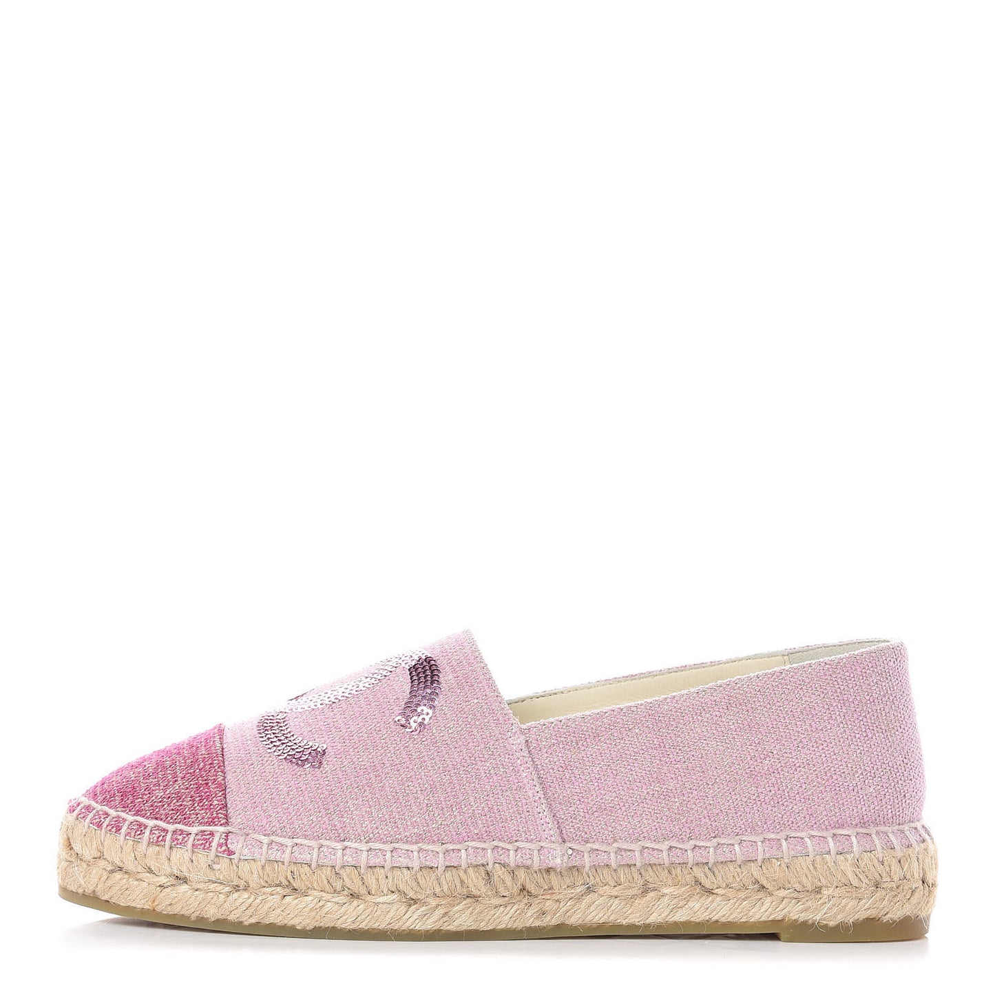 Toile Sequin CC Espadrilles 37 Pink Dark Pink