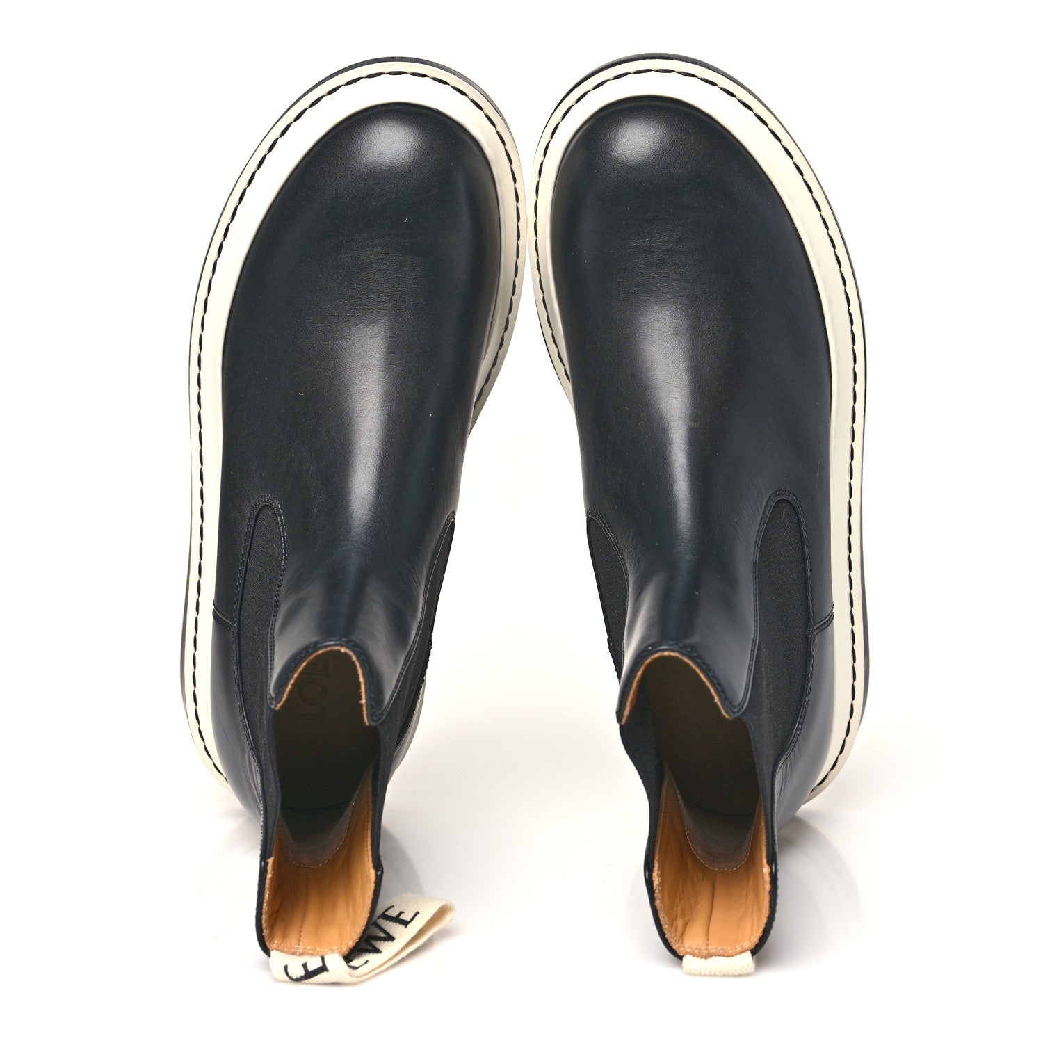 Loewe Calfskin Logo Chelsea Mens Boots 38 Black 5 of 9