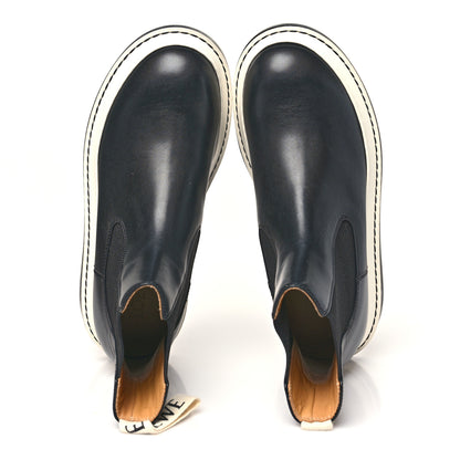 Loewe Calfskin Logo Chelsea Mens Boots 38 Black 5 of 9