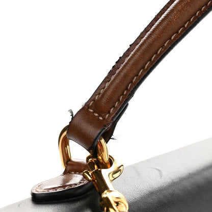 Gucci GG Supreme Monogram Calfskin Medium Padlock Top Handle Bag Beige Black Cuir 10 of 13