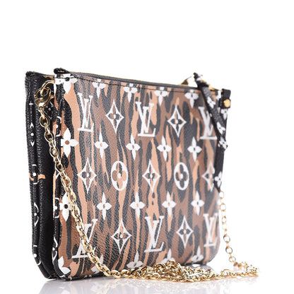 Louis Vuitton Monogram Giant Jungle Pochette Double Zip Black 3 of 10