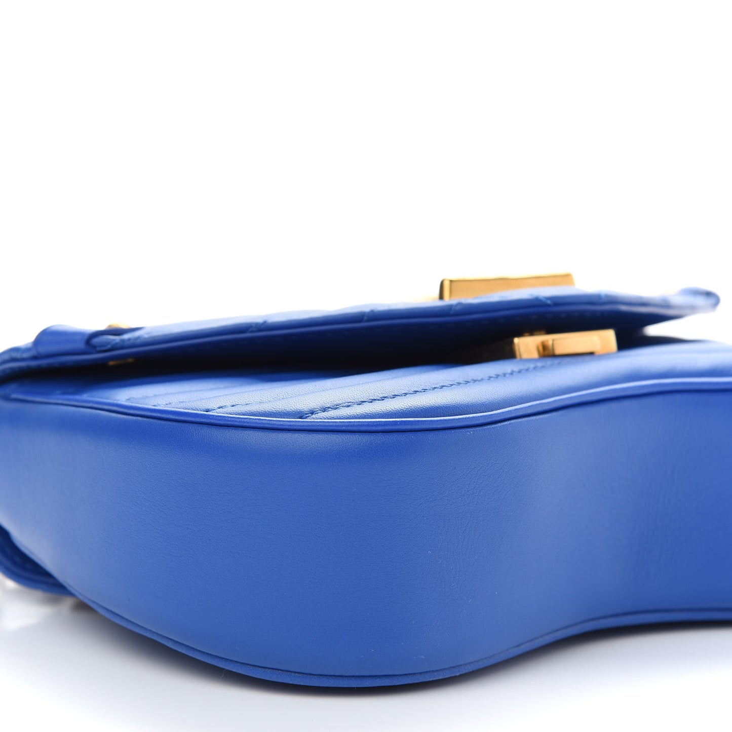 Calfskin New Wave Chain PM Blue Neon