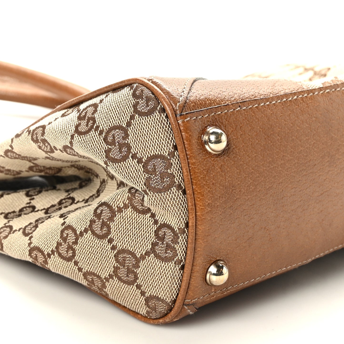 Monogram Calfskin Large Bardot Shoulder Bag Brown