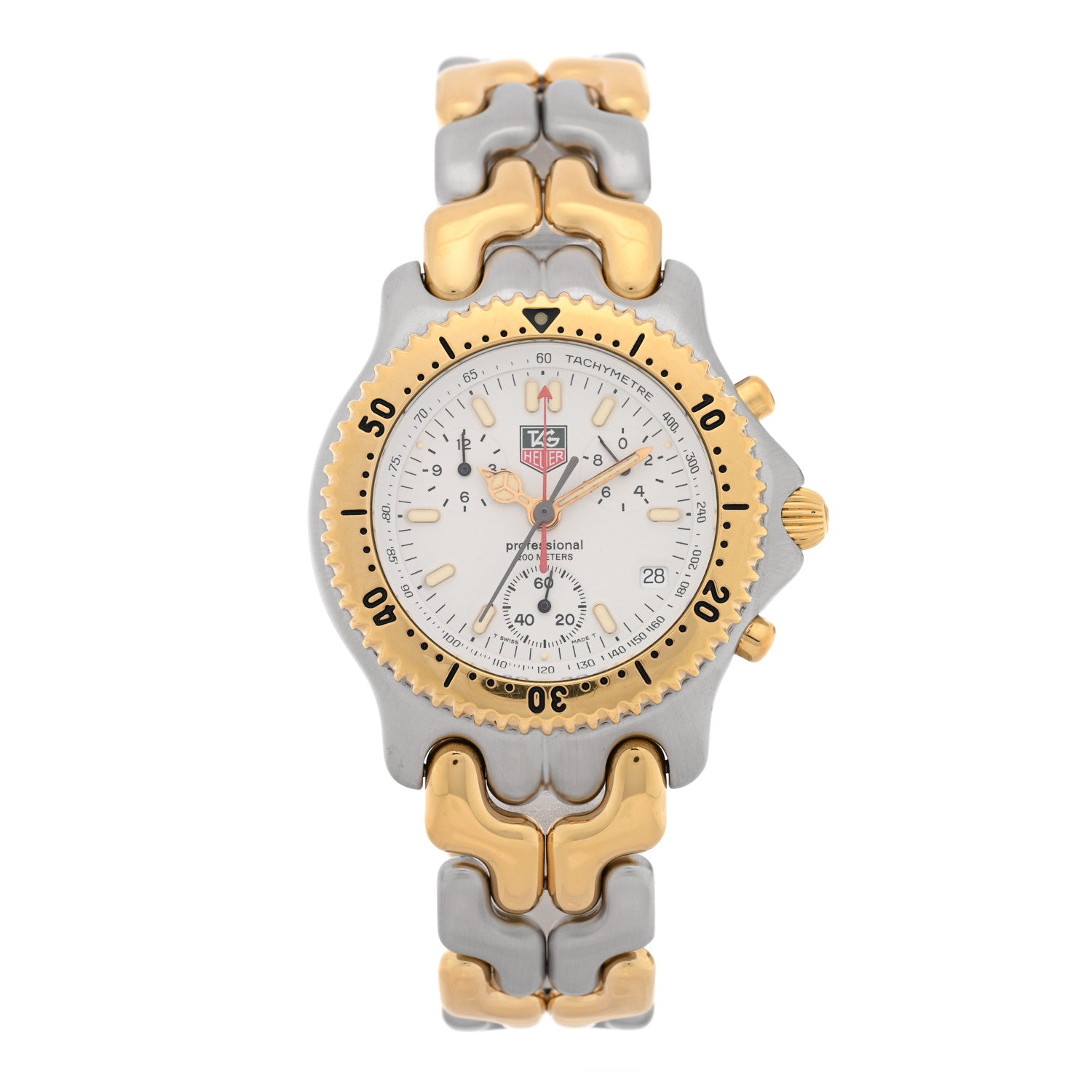 Tag Heuer Stainless Steel 39mm Professional Chronograph Quartz Watch White CG1120 1 of 4