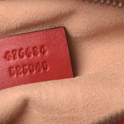Gucci Calfskin Matelasse GG Marmont Belt Bag 85 34 Hibiscus Red 7 of 7
