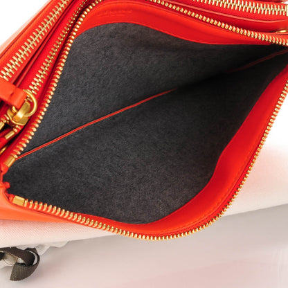 Celine Lambskin Large Trio Crossbody Bright Orange 5 of 7