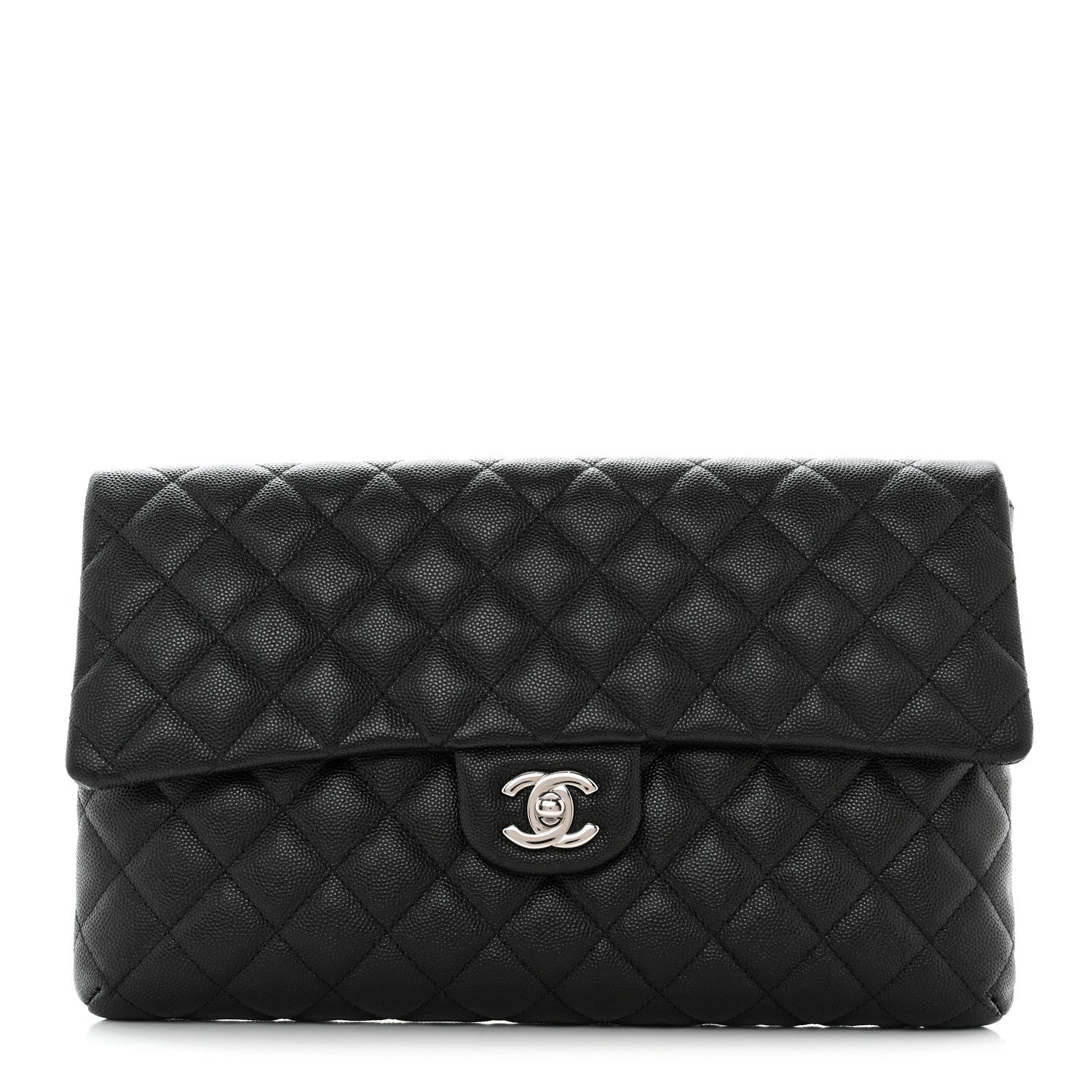 Chanel Caviar Quilted Flap Clutch Black 1 of 7
