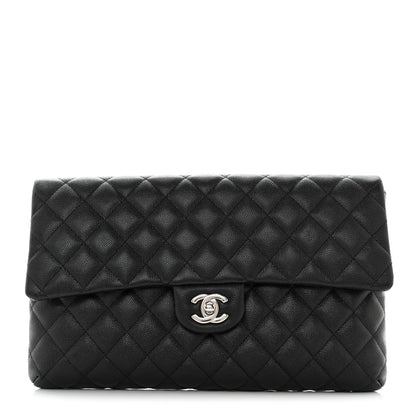 Chanel Caviar Quilted Flap Clutch Black 1 of 7