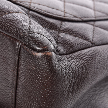 Chanel Caviar Quilted Grand Shopping Tote GST Dark Brown 15 of 19