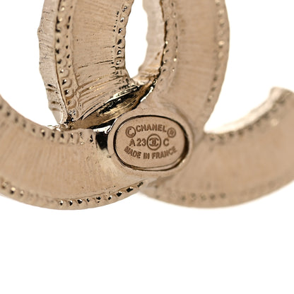 Chanel Crystal CC Drop Earrings Gold Multicolor 4 of 5