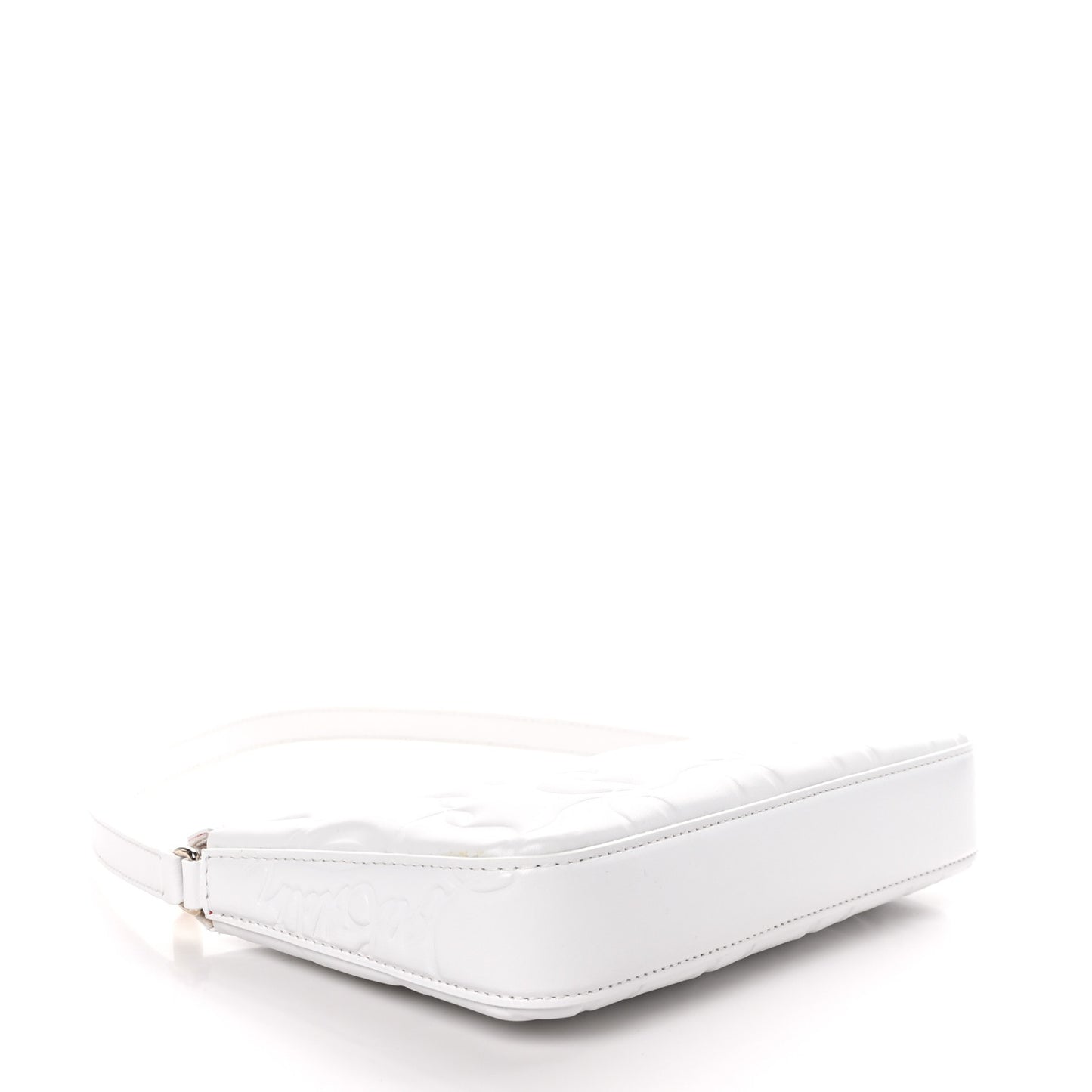 Calfskin Embossed Loubila Shoulder Bag White