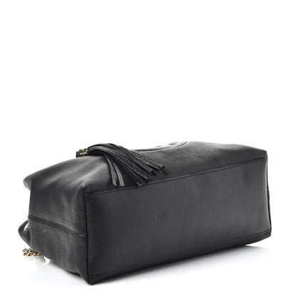 Gucci Pebbled Calfskin Medium Soho Chain Shoulder Bag Black 4 of 7