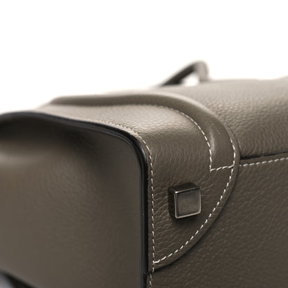 Celine Drummed Calfskin Micro Luggage Souris 10 of 11