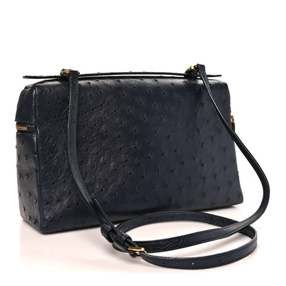Loro Piana Ostrich Extra Bag L27 Navy 2 of 10