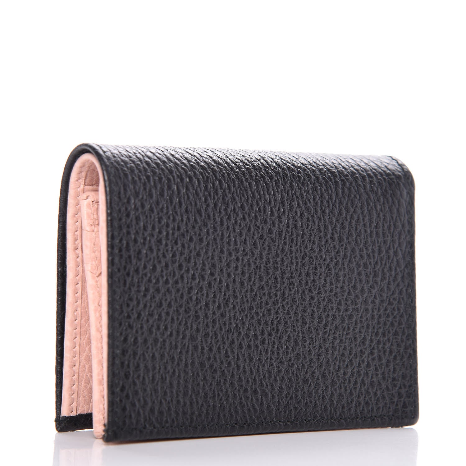Gucci Calfskin GG Marmont Bow Card Case Black 3 of 9
