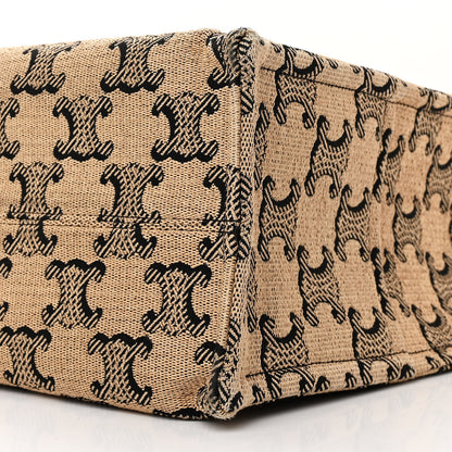 Celine Canvas Calfskin Triomphe Large Cabas Thais Natural Tan 11 of 12