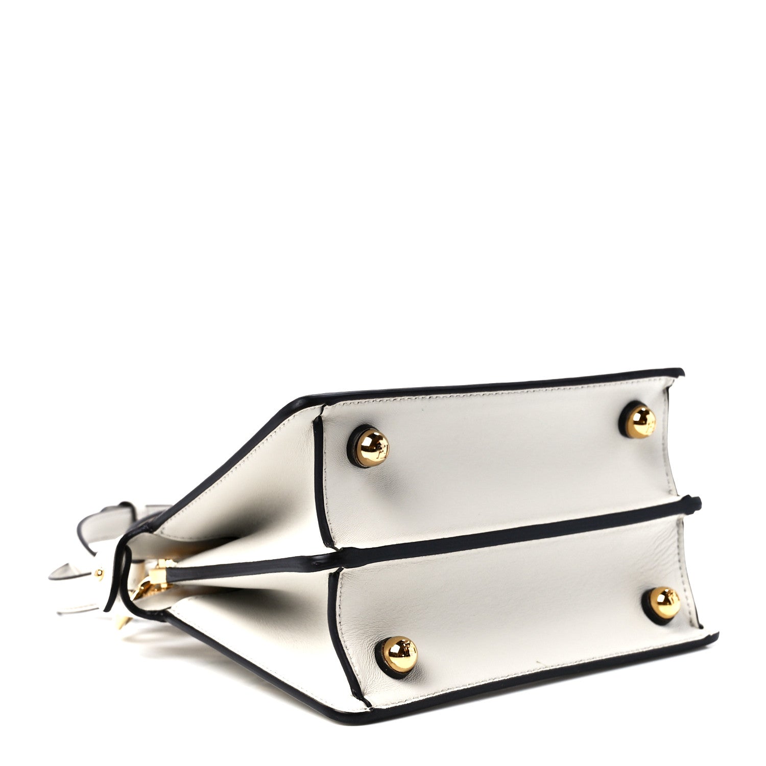 Fendi Shiny Nappa Petite Peekaboo I SEE U Satchel White 4 of 13