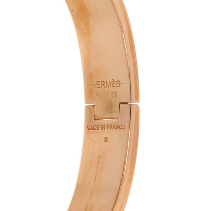 Hermes Enamel Narrow Clic Clac H Bracelet GM Marron Glace 4 of 4