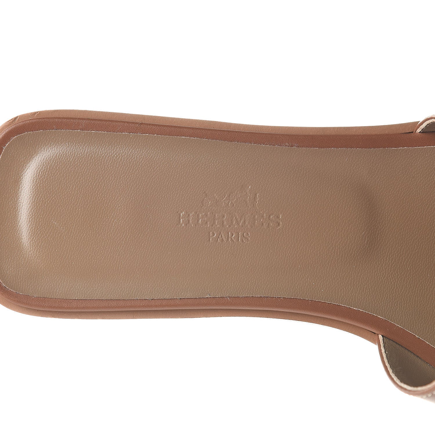 Hermes Box Calfskin Oran Sandals 37 Gold 7 of 8