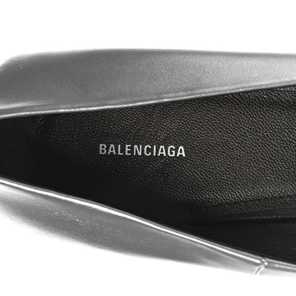 Balenciaga Metallic Nappa Square Knife 80mm Pumps 38.5 Silver 8 of 9