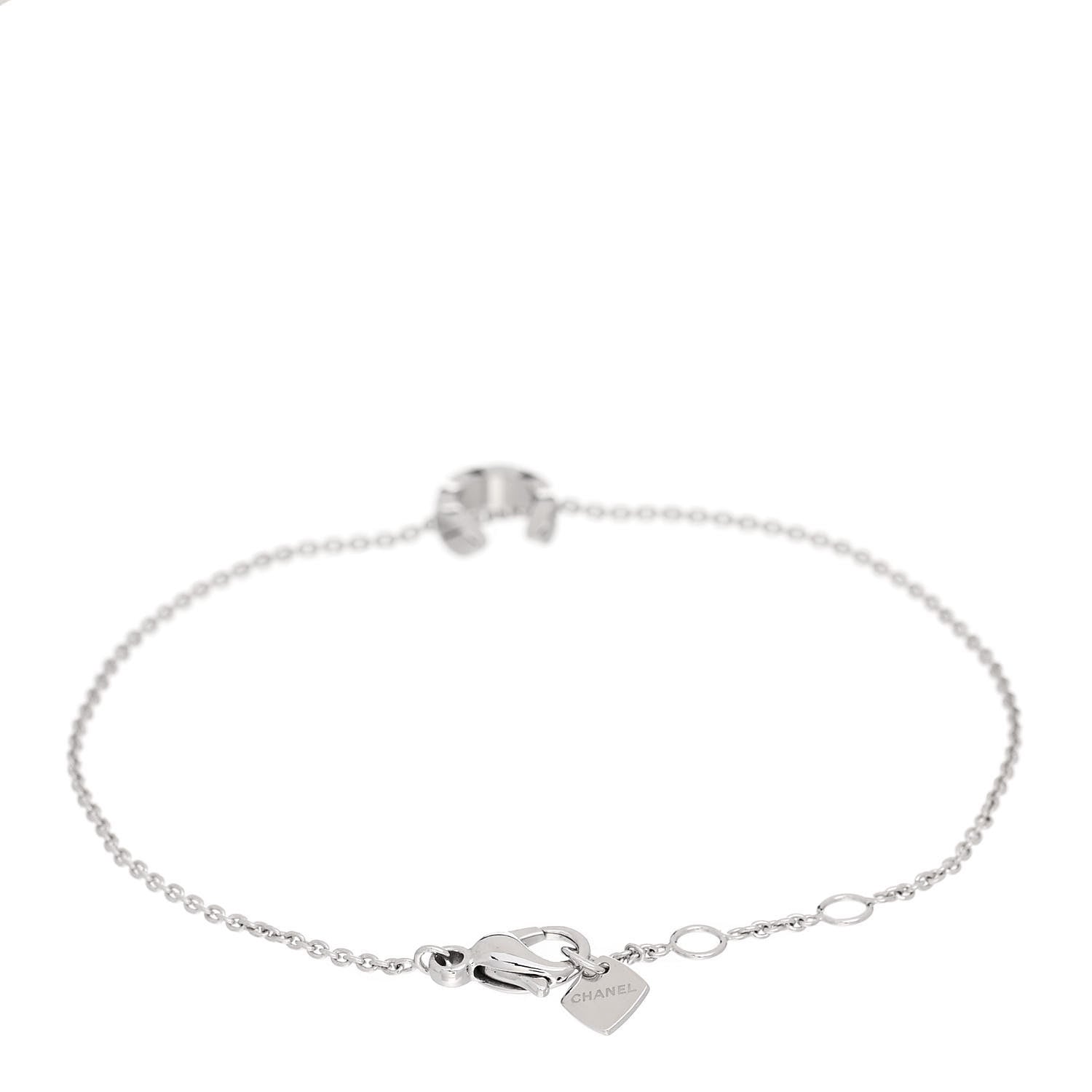 Chanel 18K White Gold Coco Crush Station Bracelet 2 of 5