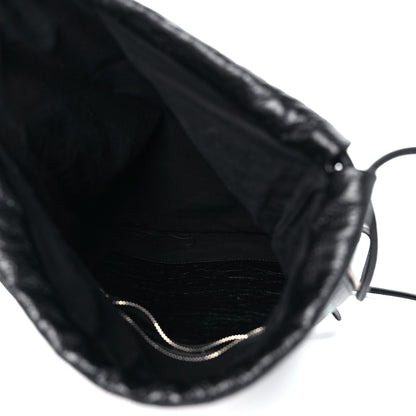 Balenciaga Agneau Arena Graffiti Drawstring Backpack Black Multicolor 5 of 9