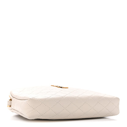 Saint Laurent Lambskin Quilted Gaby Zipped Pouch Crema Soft 4 of 12