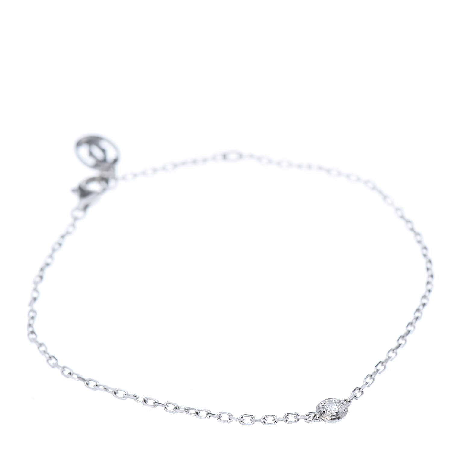 Cartier 18K White Gold Diamond SM D'Amour Bracelet 1 of 5