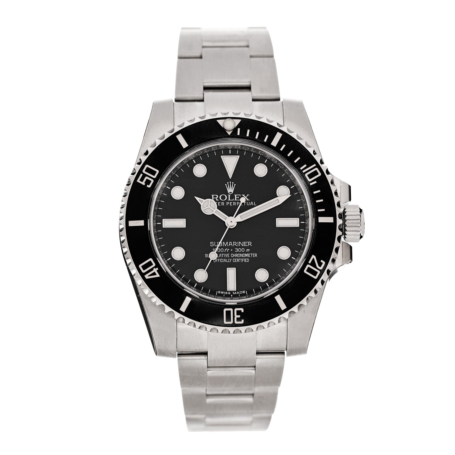 Rolex Stainless Steel 40mm Oyster Perpetual Submariner Watch Black 114060 1 of 5