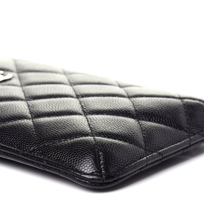 Chanel Caviar Quilted Classic Flat Wallet Pouch Black 17 of 22